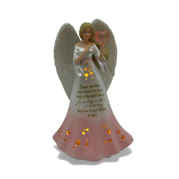 THOMAS KINKADE In Our Hearts To Stay Angel Figurine Light of Love Collection - Picture 1 of 12